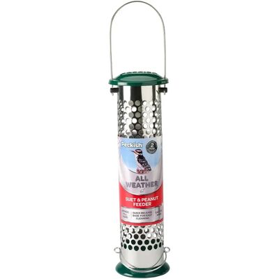 Peckish Green Bird Feeder - 30cm All-Weather Suet & Peanut Peckish Green Bird Feeder - 30cm All-Weather Suet & Peanut