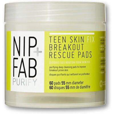 NIP+FAB Teen Skin Fix Breakout Rescue Pads - Skincare Pads NIP+FAB Teen Skin Fix Breakout Rescue Pads - Skincare Pads