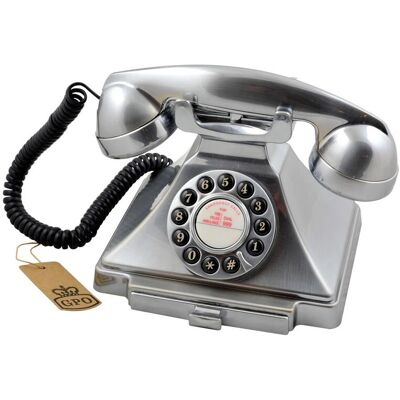 GPO Carrington Chrome Retro Telefon - Klassisk 1920-tals design GPO Carrington Chrome Retro Telefon - Klassisk 1920-tals design