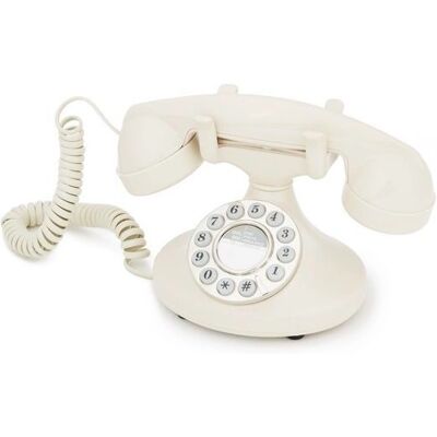 Telefone de mesa clássico GPO Pearl com botões creme - Telefone Telefone de mesa clássico GPO Pearl com botões creme - Telefone