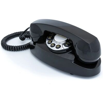 Téléphone Rétro GPO Audrey - Design Années 60, Noir - Publicité Téléphone Rétro GPO Audrey - Design Années 60, Noir - Publicité