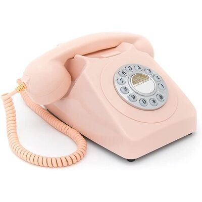 GPO Rose 746 Téléphone Fixe à Bouton Poussoir - Style Rétro GPO Rose 746 Téléphone Fixe à Bouton Poussoir - Style Rétro