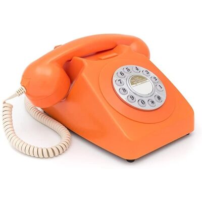 GPO Retro GPO746DPBOR 746 Téléphone Bureau à Boutons - Orange - Téléphone à Boutons de Bureau - Publicité GPO Retro GPO746DPBOR 746 Téléphone Bureau à Boutons - Orange - Téléphone à Boutons de Bureau - Publicité