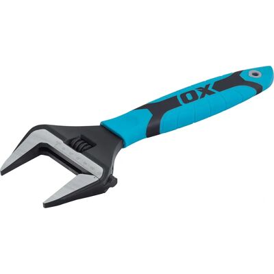 OX Pro Series Adjustable Wrench - Wide Jaw, Slim Head, 300mm OX Pro Series Adjustable Wrench - Wide Jaw, Slim Head, 300mm