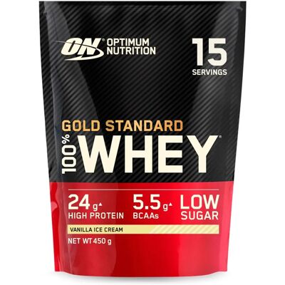 Optimum Nutrition 100% Whey Gold Standard (450g) - 450g Vanilla Ice Cream Optimum Nutrition 100% Whey Gold Standard (450g) - 450g Vanilla Ice Cream