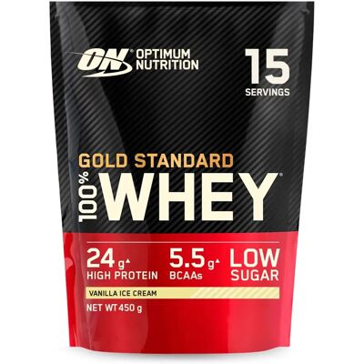 Optimum Nutrition Gold Standard 100% Whey Vanilje Is - Myseproteinpulver Optimum Nutrition Gold Standard 100% Whey Vanilje Is - Myseproteinpulver