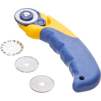 Krick Rotary Cutter - 492124 - Suitable for fabric, paper, leather Krick Rotary Cutter - 492124 - Suitable for fabric, paper, leather