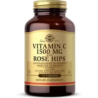 Solgar Vitamin C 1500 mg - Rose Hips Tablets - Pack of 90 Solgar Vitamin C 1500 mg - Rose Hips Tablets - Pack of 90