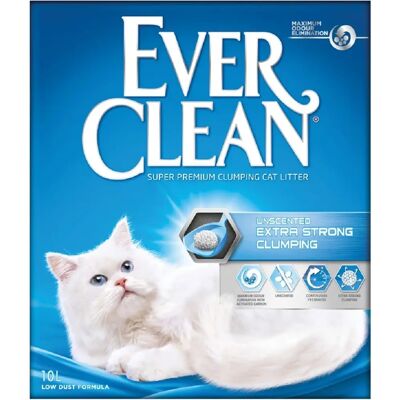 Ever Clean Duftfri Ekstra Sterk Klumpende Kattepur - 10kg Ever Clean Duftfri Ekstra Sterk Klumpende Kattepur - 10kg