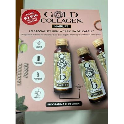 Gold Collagen Hairlift - Suplemento para Crecimiento Capilar - 30 Ampollas Gold Collagen Hairlift - Suplemento para Crecimiento Capilar - 30 Ampollas