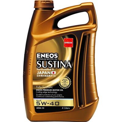 Huile Moteur ENEOS Sustina 5W-40 - Synthétique pour VW, BMW, Mercedes, Audi, Renault - Publicité Huile Moteur ENEOS Sustina 5W-40 - Synthétique pour VW, BMW, Mercedes, Audi, Renault - Publicité