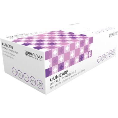 Unigloves - Unicare Unitrile - Blå - L - Hansker Unigloves - Unicare Unitrile - Blå - L - Hansker