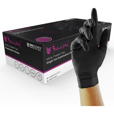 Unigloves SUG-GT0034-BLK-L Svart Nitrilhansker - Medisinske hansker Unigloves SUG-GT0034-BLK-L Svart Nitrilhansker - Medisinske hansker