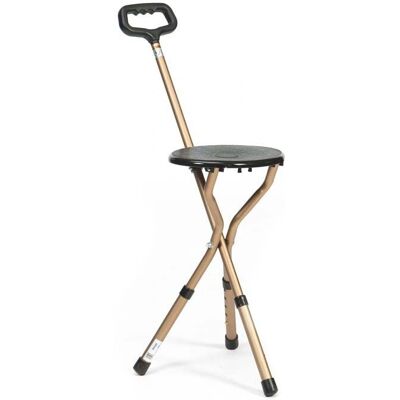 Drive DeVilbiss Cane Seat - Walking Cane With Folding Seat - Support Stick Drive DeVilbiss Cane Seat - Walking Cane With Folding Seat - Support Stick