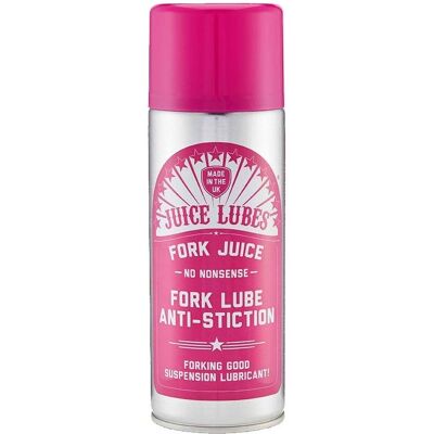 Lubrifiant et nettoyant de fourche Juice Lubes Fork Juice - Transparent - 400 ml - Lubrifiant de suspension - Publicité Lubrifiant et nettoyant de fourche Juice Lubes Fork Juice - Transparent - 400 ml - Lubrifiant de suspension - Publicité