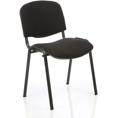 ISO Black Fabric Stackable Waiting Chair - Waiting Chair ISO Black Fabric Stackable Waiting Chair - Waiting Chair
