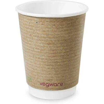 Vegware VDW-12 Double Wall Kraft Brown Cup - Cup Vegware VDW-12 Double Wall Kraft Brown Cup - Cup