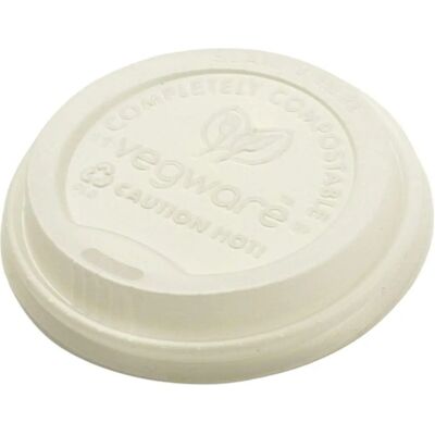 Vegware 8oz White Disposable Hot Cup Lid - 79-Series Vegware 8oz White Disposable Hot Cup Lid - 79-Series