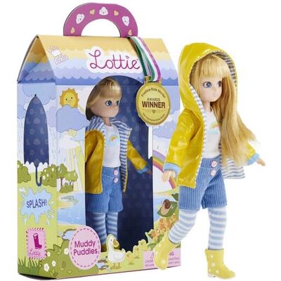 Lottie Dolls Moczysterne - Laleczka z płaszczem przeciwdeszczowym i butami Lottie Dolls Moczysterne - Laleczka z płaszczem przeciwdeszczowym i butami