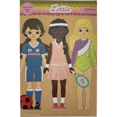 Lottie Dolls Three Branksea Sports Club Outfits - Doll Sets Lottie Dolls Three Branksea Sports Club Outfits - Doll Sets