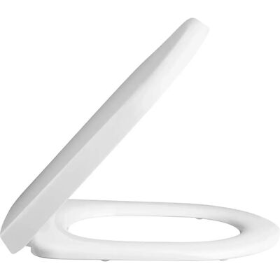Nuie Nuie Asselby D-Shape Thermoplastic Toilet Seat Soft Close - White Nuie Nuie Asselby D-Shape Thermoplastic Toilet Seat Soft Close - White