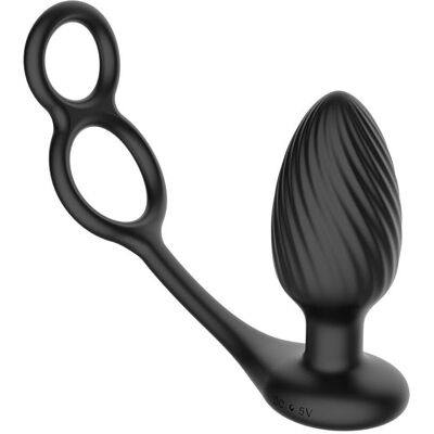Plug anal Tornado de Nexus avec anneaux - Vibrations & rotation - Silicone Plug anal Tornado de Nexus avec anneaux - Vibrations & rotation - Silicone