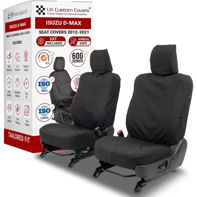 Uk Custom Covers - Isuzu D-Max - Black - Seat Covers Uk Custom Covers - Isuzu D-Max - Black - Seat Covers