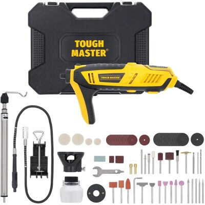 Tough Master 200w Rotary Multi Tool Grinder - 127pc Accessory Set - 40-Level Speed Tough Master 200w Rotary Multi Tool Grinder - 127pc Accessory Set - 40-Level Speed