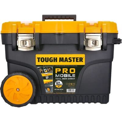 Tough Master Tool Box 24" On Wheels - Lockable, Portable Storage Tough Master Tool Box 24" On Wheels - Lockable, Portable Storage