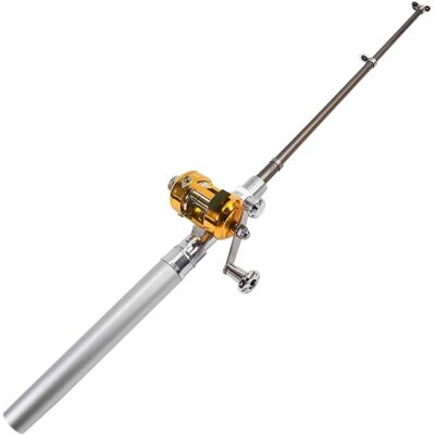 Trixes DIGIFLEX Mini Caneta de Pesca de Bolso - Prata Trixes DIGIFLEX Mini Caneta de Pesca de Bolso - Prata