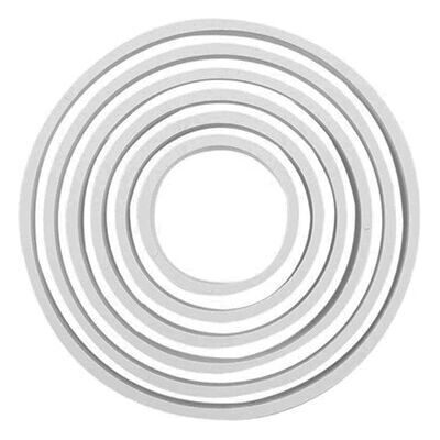 PME PNR5 Blanc - Set de 6 découpoirs ronds PME PNR5 Blanc - Set de 6 découpoirs ronds