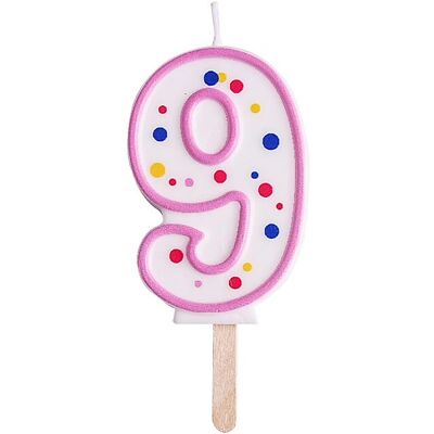 Bougie Rose PME CA089 - Chiffre - Décoration de Gâteau - Publicité Bougie Rose PME CA089 - Chiffre - Décoration de Gâteau - Publicité
