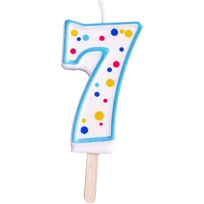 Bougie Numéro 7 Bleue PME - Bougie pour Gâteau, Multicolore, 4 x 1 x 6.3 cm Bougie Numéro 7 Bleue PME - Bougie pour Gâteau, Multicolore, 4 x 1 x 6.3 cm