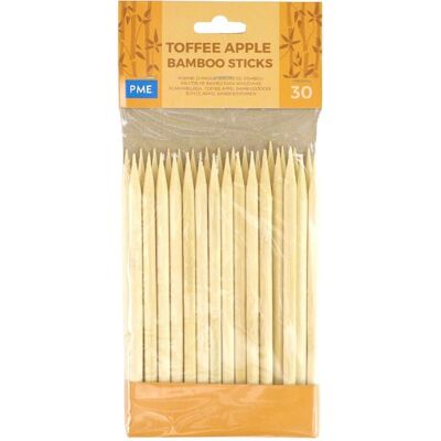 Bâtons en Bambou PME Pommes Caramélisées - Bambou, 13cm, Pack de 30 Bâtons en Bambou PME Pommes Caramélisées - Bambou, 13cm, Pack de 30