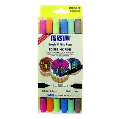 PME - Brush & Fine Pen Set - Blue Brown - 6 pack - Pen Set PME - Brush & Fine Pen Set - Blue Brown - 6 pack - Pen Set