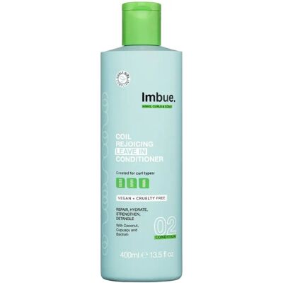Imbue Marque Coil Rejoicing Leave-In Conditioner - 13.53 Oz / 400ml - Boucles, Curly Girl, Végan - Publicité Imbue Marque Coil Rejoicing Leave-In Conditioner - 13.53 Oz / 400ml - Boucles, Curly Girl, Végan - Publicité