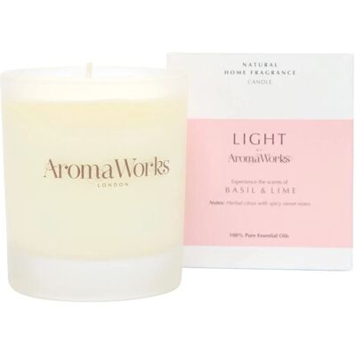 AromaWorks - Candela Basil & Lime 220g per uomo e donna AromaWorks - Candela Basil & Lime 220g per uomo e donna