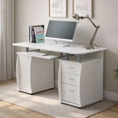 RayGar - Deluxe - White - 3-Drawer Cabinet - Computer Desk RayGar - Deluxe - White - 3-Drawer Cabinet - Computer Desk