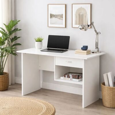 RayGar - Computer Desk with Drawer - White - Desk RayGar - Computer Desk with Drawer - White - Desk
