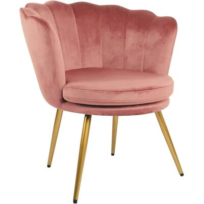 Genesis Flora Accent Chair - Velvet - Dusty Pink - Accent Chair Genesis Flora Accent Chair - Velvet - Dusty Pink - Accent Chair