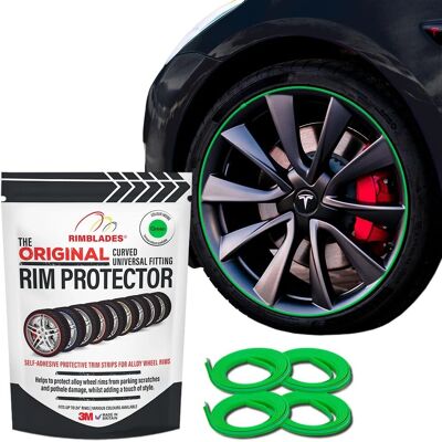 Rimblades Original Alloy Wheel Rim Protectors Styling Kit Universal Fit Green - Wheel Rim Protectors Rimblades Original Alloy Wheel Rim Protectors Styling Kit Universal Fit Green - Wheel Rim Protectors