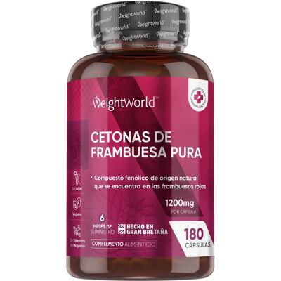 WeightWorld Keton de framboesa - 6 meses - 180 cápsulas - Apoio à dieta keto WeightWorld Keton de framboesa - 6 meses - 180 cápsulas - Apoio à dieta keto