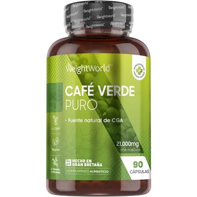 WeightWorld Cápsulas de Extrato de Grão de Café Verde - Vegano & Natural WeightWorld Cápsulas de Extrato de Grão de Café Verde - Vegano & Natural