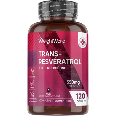 WeightWorld Resveratrol 60 Cápsulas - Suplemento Antienvelhecimento WeightWorld Resveratrol 60 Cápsulas - Suplemento Antienvelhecimento