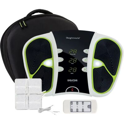 WeightWorld Circulator - Fußzirkulationsgerät mit 99 Stufen - Leichter EMS & TENS Fußmassagegerät mit Reisetasche, Fernbedienung WeightWorld Circulator - Fußzirkulationsgerät mit 99 Stufen - Leichter EMS & TENS Fußmassagegerät mit Reisetasche, Fernbedienung
