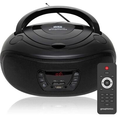 Grouptronics Black GTCDR-501 BoomBox with Radio, USB, MP3 & AUX IN - BoomBox CD Player Grouptronics Black GTCDR-501 BoomBox with Radio, USB, MP3 & AUX IN - BoomBox CD Player