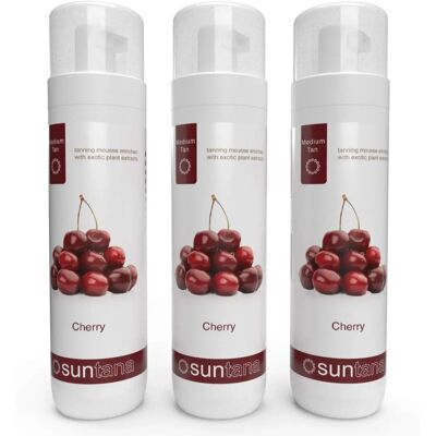 Modèle Moyen Cerise Mousse Auto-Bronzante Suntana - Pack de 3 - Publicité Modèle Moyen Cerise Mousse Auto-Bronzante Suntana - Pack de 3 - Publicité