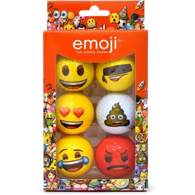 Emoji Golfbälle - 6er Pack - Offizielle lustige Golfbälle - Mehrfarbig Emoji Golfbälle - 6er Pack - Offizielle lustige Golfbälle - Mehrfarbig
