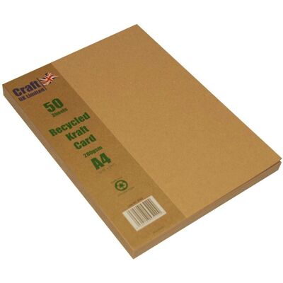 Brun Kraftpapper Craft UK - 50 Ark - A4 - Miljövänligt hantverkspapper Brun Kraftpapper Craft UK - 50 Ark - A4 - Miljövänligt hantverkspapper