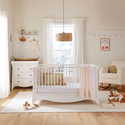 CuddleCo Clara 2 Piece Nursery Furniture Set - White CuddleCo Clara 2 Piece Nursery Furniture Set - White